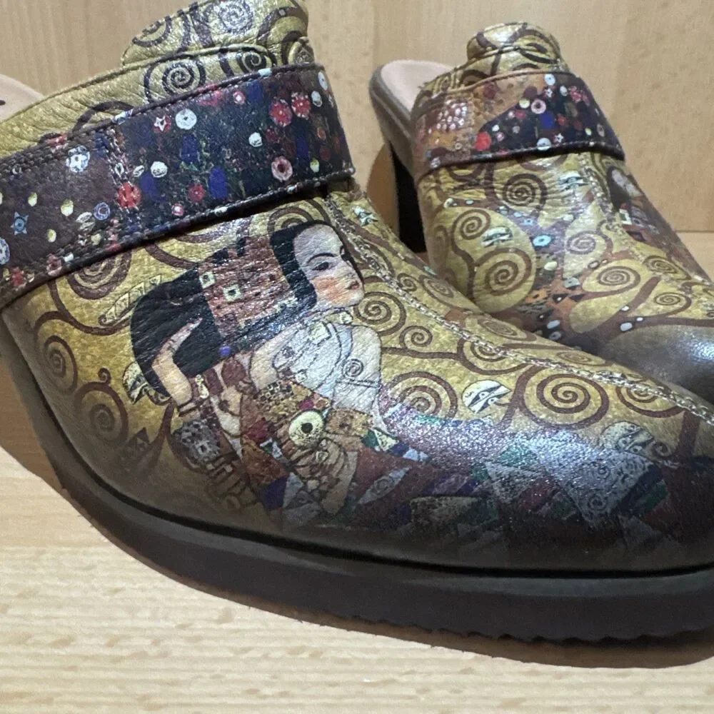 ICON Los Angeles Leather Gustav Klimt Wearable Art High Heels 10